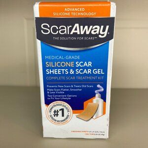 ScarAway Scar Treatment Kit, 2 Silicone Scar Sheets  EXP. 01/2027+ (A3)
